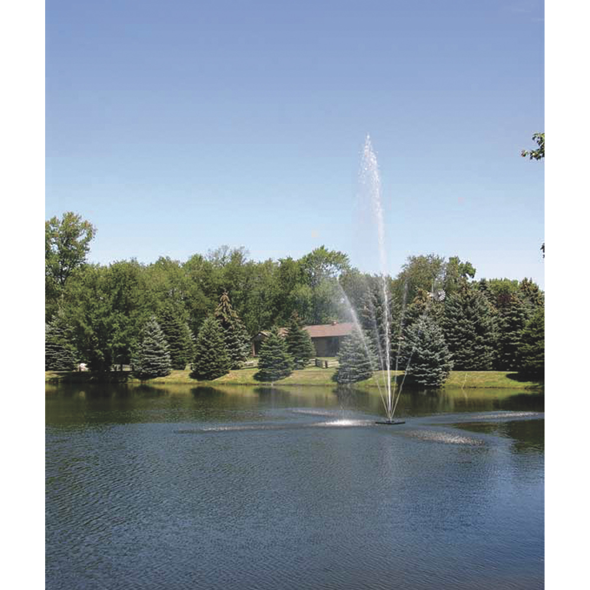 Scott Aerator Clover Big Shot Fountain, 1 1/2 HP, 230 Volt, 100-Ft. Power Cord, Model# 13002